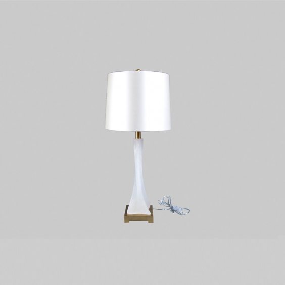 מנורת שולחן רגל לבנה