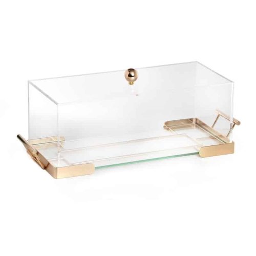 מגש ופעמון אקריל